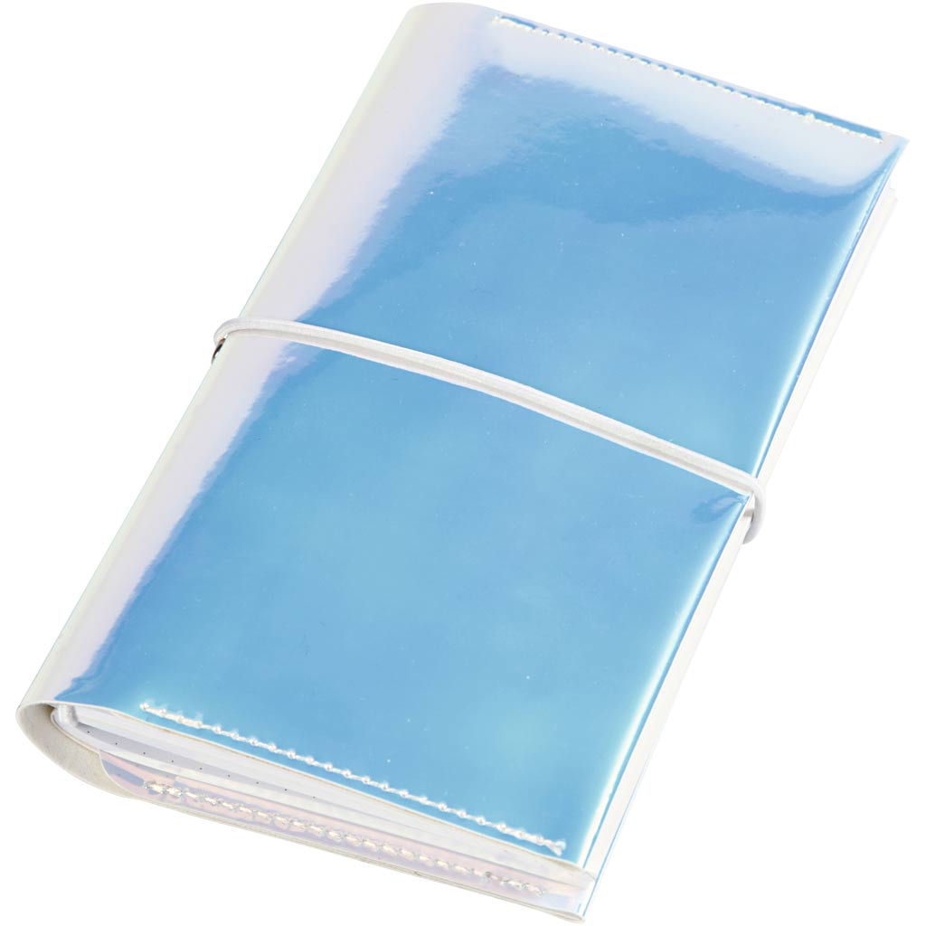 Creativ bedrijfsplanner bulletjournal, afm 10x18x1,5 cm, elastieksluiting, holografisch, 1 stuk