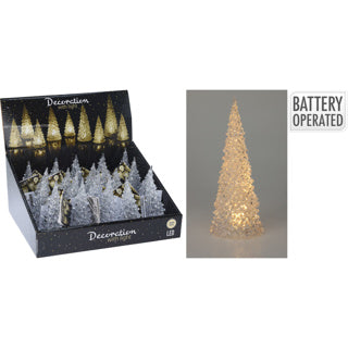 Kerstboom acryl led ww 3x ag10 inbegrepen