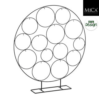 Decoratie cirkel zwart - l58xb10xh64cm