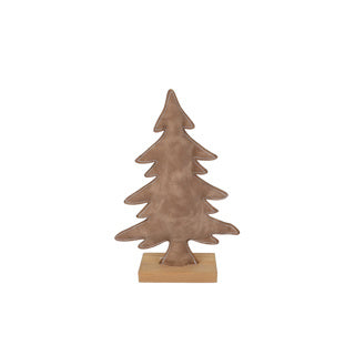 No brand sculptuur pine tree s bruin 16x5x24cm