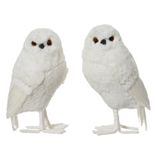 Kaemingk uil polyester 2assl.9cm x w.8cm x h.15cm