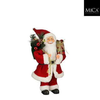 Edelman decoratie kerstman rood - l25xb15xh40cm