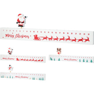 Advent kalender 40cm wit 3ass