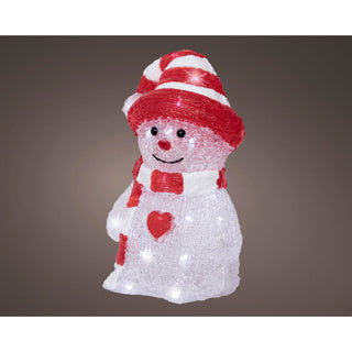 Kaemingk led sneeuwpop acryl steady buitenl.13.3cm x w.16.8cm x h.25.2cm