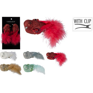 Vogel op clip 12cm set2 5ass kl