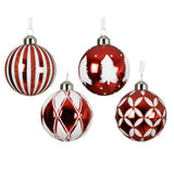 Kerstballen glas 4assdia8cm
