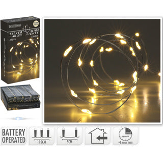 No brand zilverdraad verlichting 40led