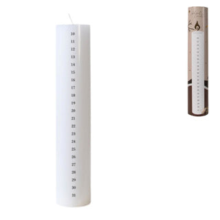 No brand kerst adventskaars wit senza 25 cm