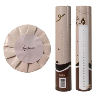 No brand kerst adventskaars wit senza 25 cm