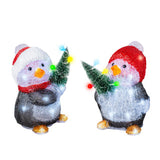 Led pinguïn acryl penguins steady bo buiten 2assl.17cm x w.17.5cm x h.26cm
