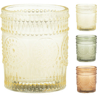 Kaars in glas 5x6cm 3ass