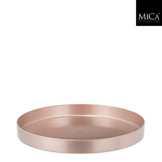 Edelman mila decoratie tray recycled plastic champagne h3xd27cm