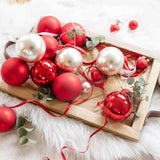 Kaemingk kerstballen glas shiny,matt mixdia8cm