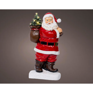 Kaemingk micro led kerstman polyresin steady binnenl.9 cm x w.19.5cm x h.31.5cm