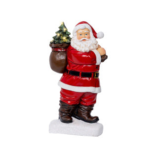 Kaemingk micro led kerstman polyresin steady binnenl.9 cm x w.19.5cm x h.31.5cm