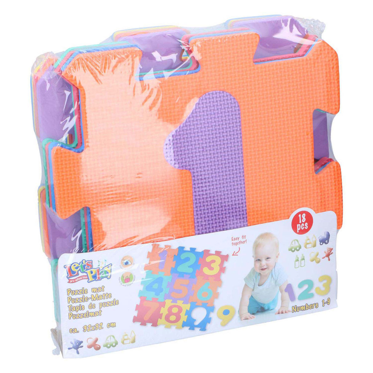 Speelmat foam cijfers, 9st.