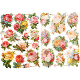 Creativ company vintage plaatjes, rozen, vel 16,5x23,5 cm, 2 vel 1 doos