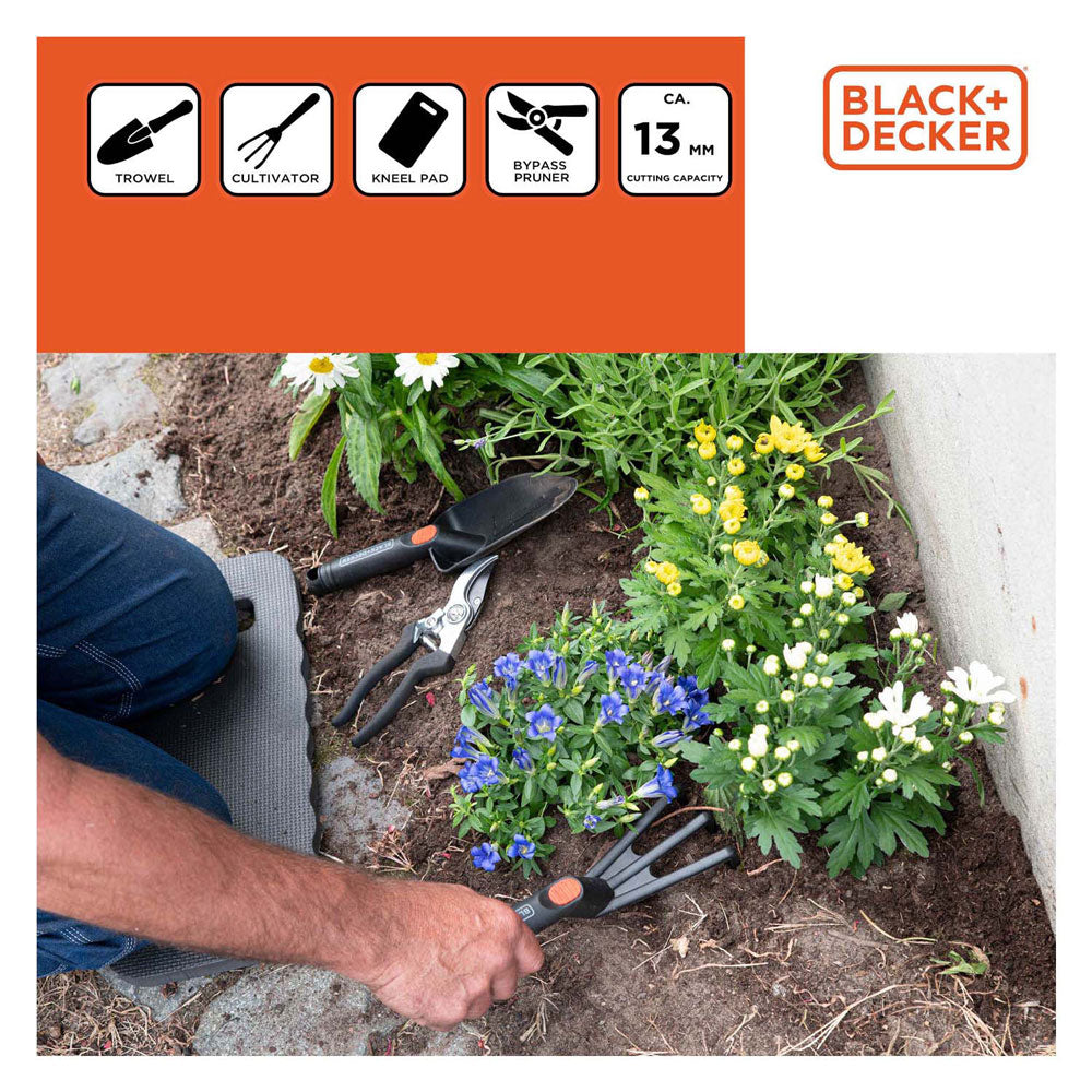 Tuinierset 4 delig black en decker