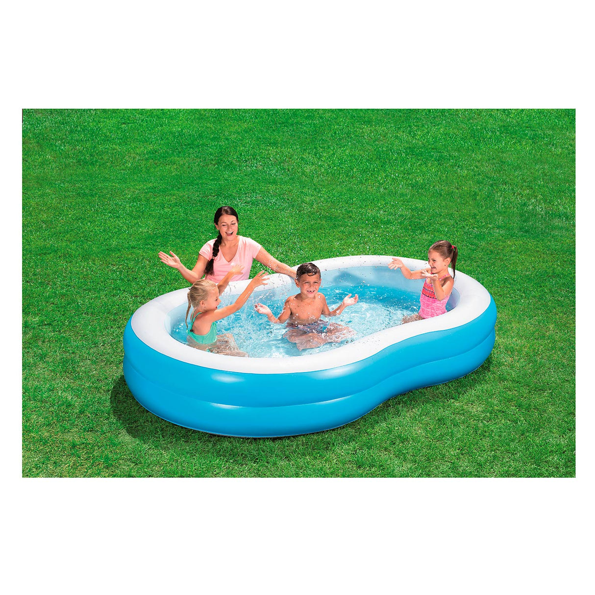 Bestway familiezwembad big lagoon 262x157x46 cm