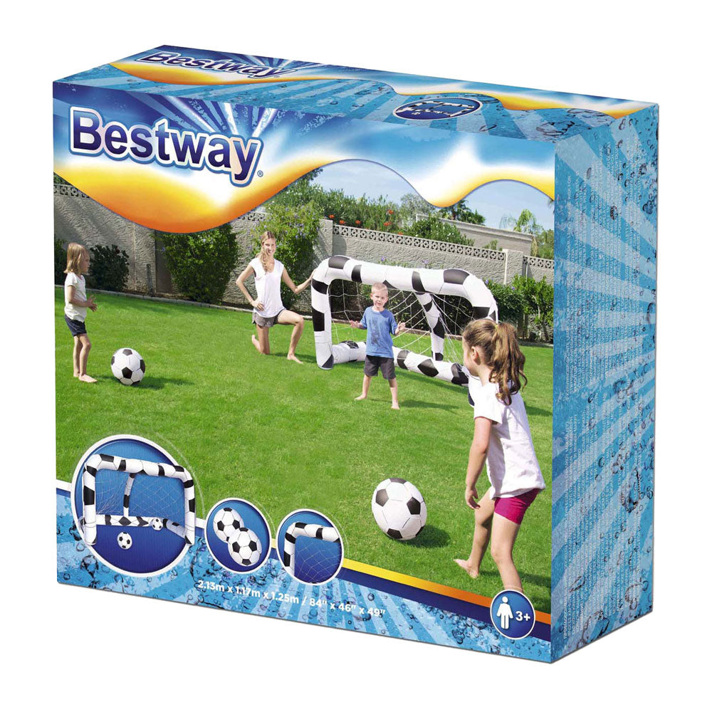 Bestway playcenter opblaas voetbaldoel met 2 ballen