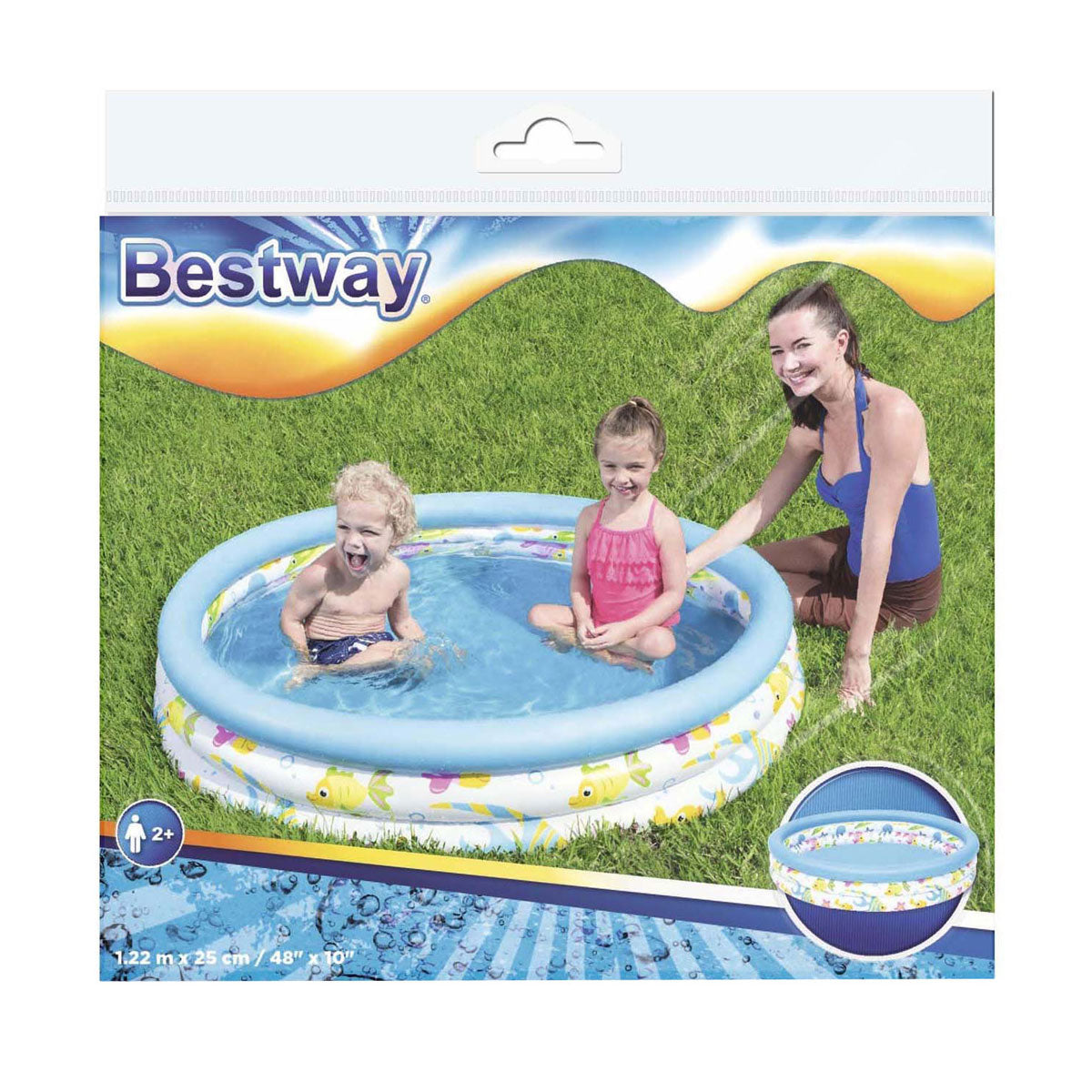 Bestway kinderbad rond coral reef crew play pool 122