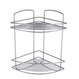 Metaltex onda badkamer-hoekrek 2 etages 22x22x35 cm zilver