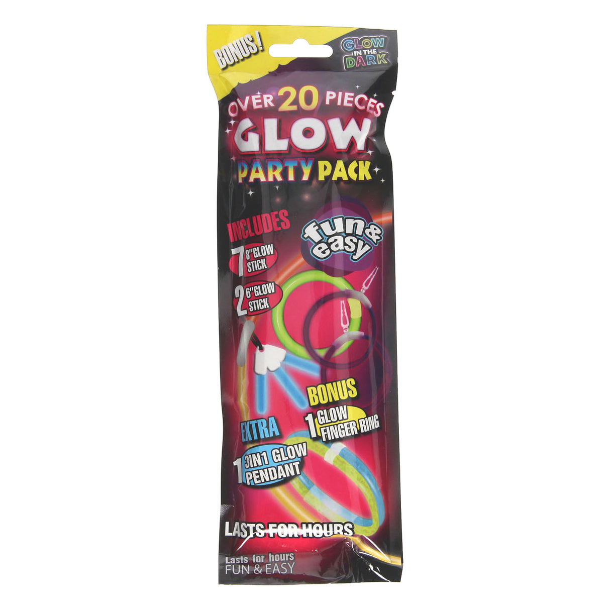Party pack glow in the dark