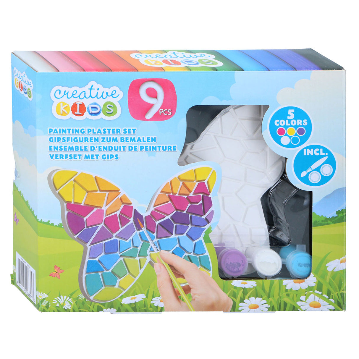 Gips schilderen patronen, 9dlg.