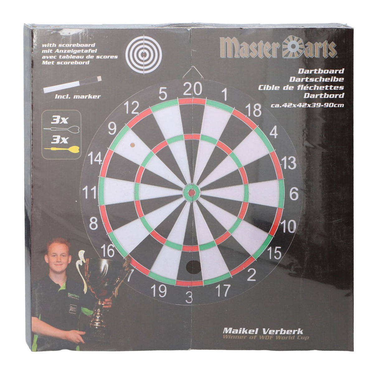 Master darts maikel verberk dartboard set