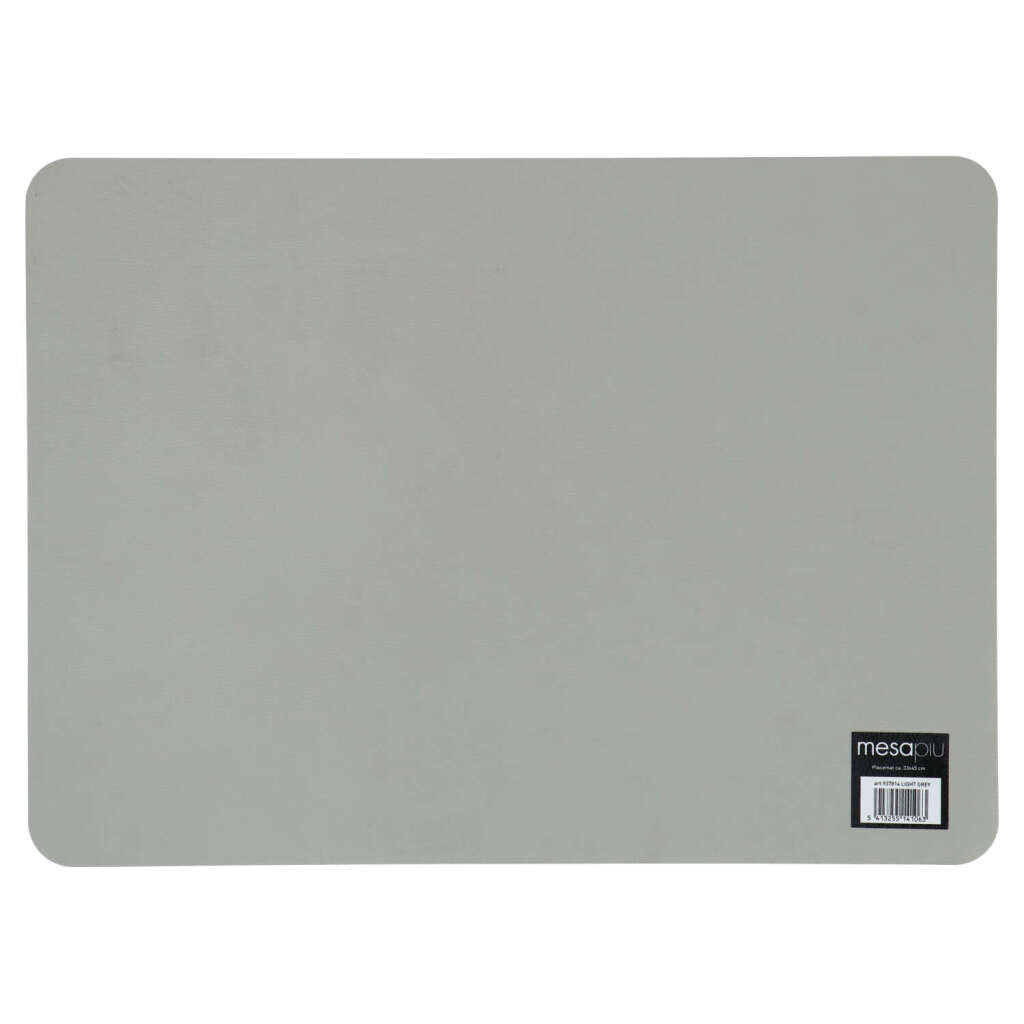 Diversen placemat lederlook lichtgrijs 45x33 cm