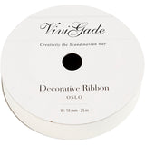 Creativ company cadeaulint, b: 18 mm, matt, wit, 25 m 1 rol