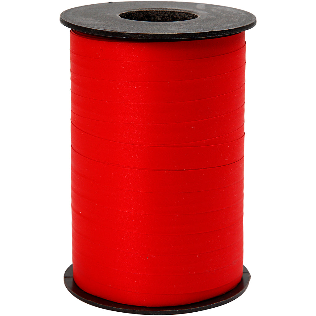 Creativ company cadeaulint, b: 10 mm, matt, rood, 250 m 1 rol