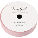 Creativ company cadeaulint, b: 18 mm, matt, lichtrood, 25 m 1 rol