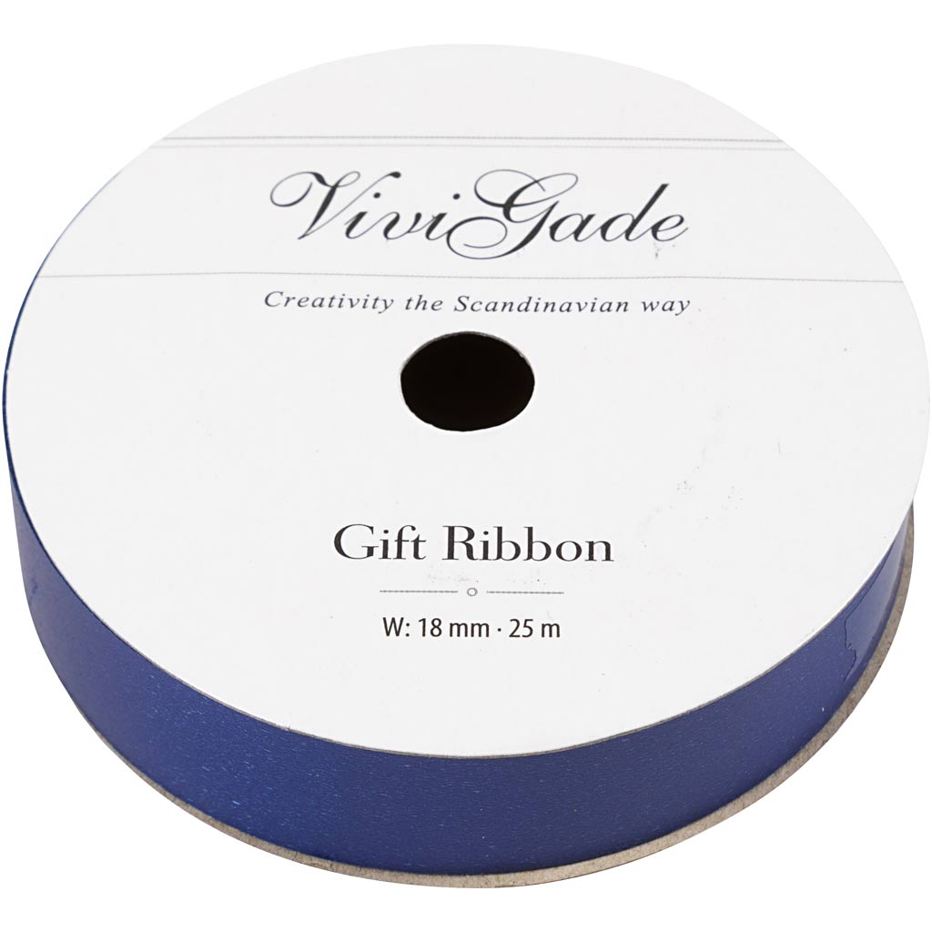 Vivi gade cadeaulint, b: 18 mm, matt, blauw, 25 m 1 rol