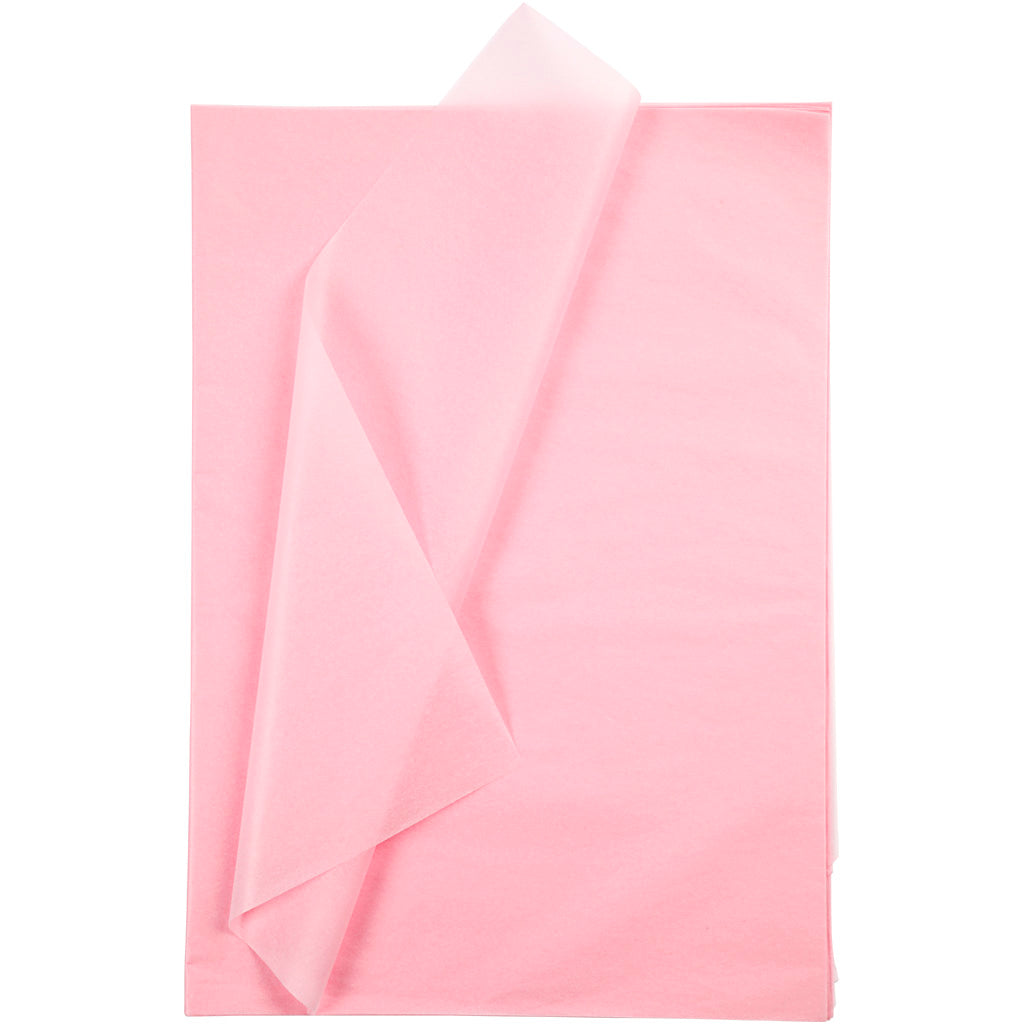 Creativ company tissuepapier, vel 50x70 cm, 17 gr, lichtroze, 10 vel 1 doos