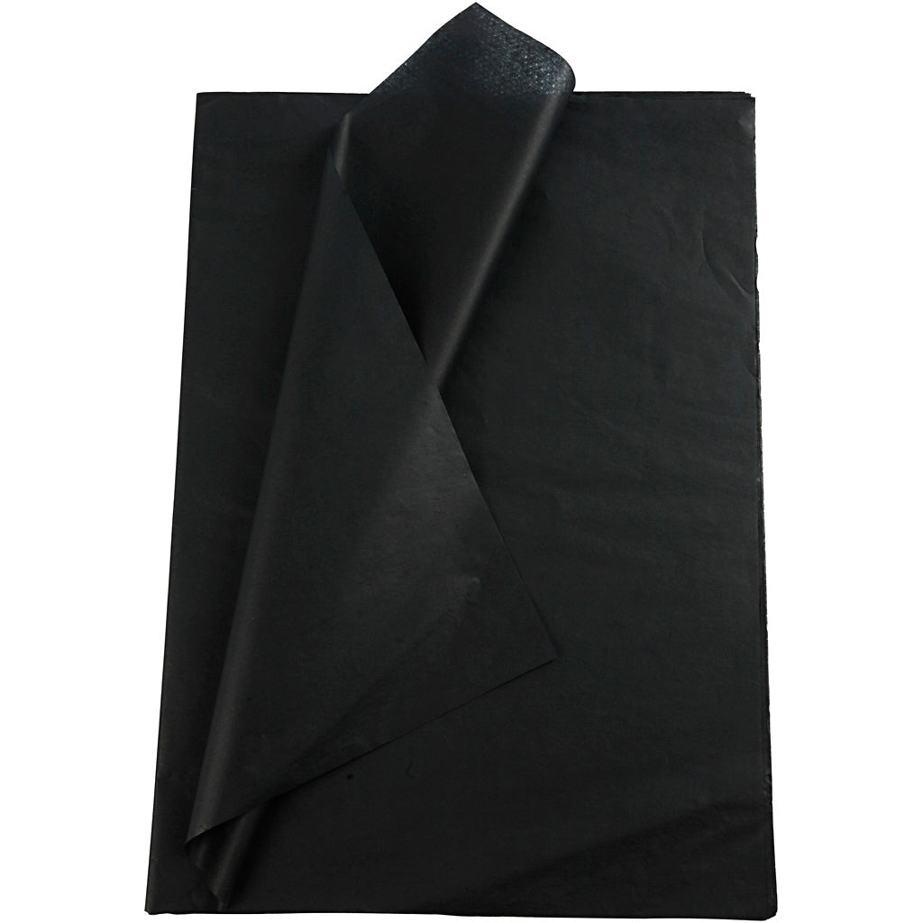 Creativ company tissuepapier, vel 50x70 cm, 17 gr, zwart, 10 vel 1 doos