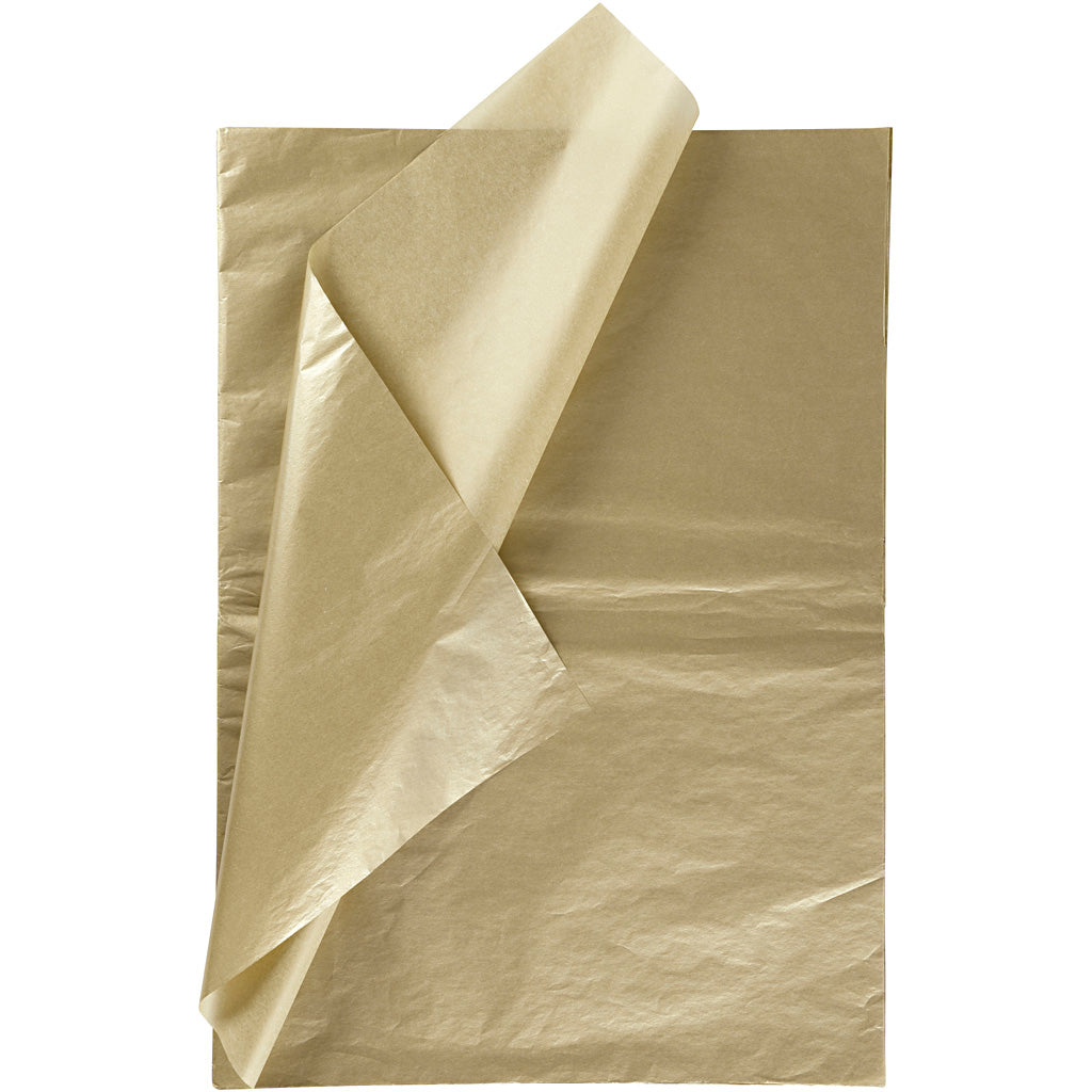Creativ company tissuepapier, vel 50x70 cm, 17 gr, goud, 6 vel 1 doos