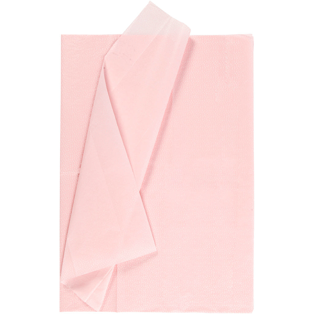 Creativ company tissuepapier, met stippen, vel 50x70 cm, 14 gr, lichtrood, 6 vel 1 doos