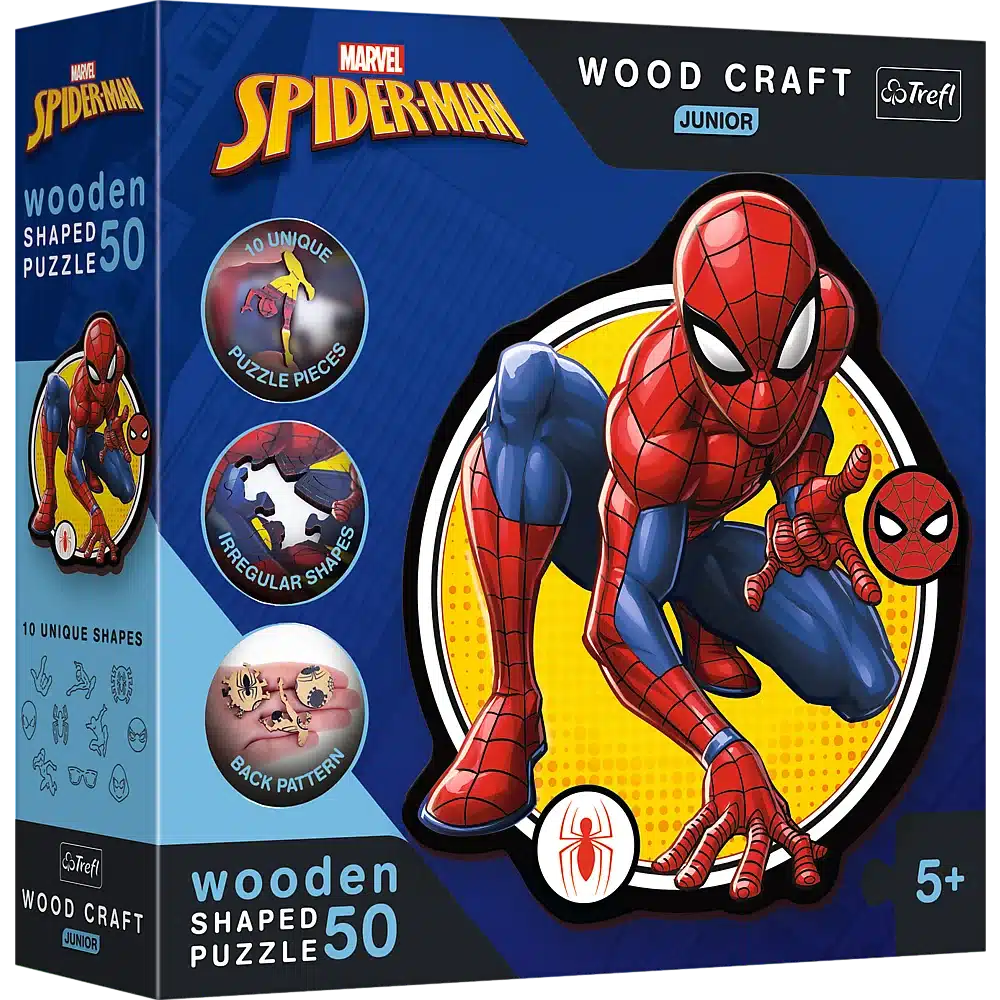 Trefl houten spiderman junior marvel puzzel 50 stukjes