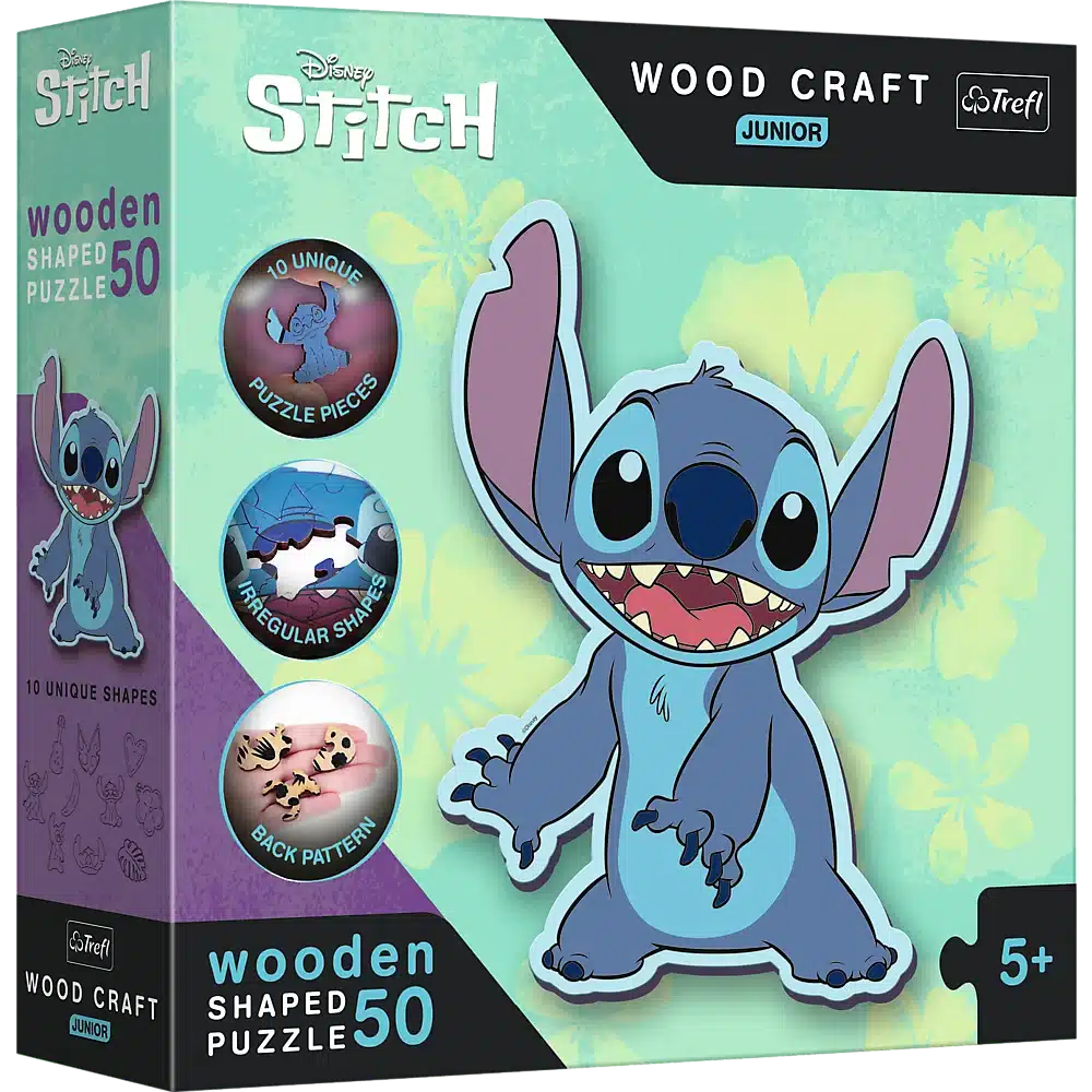 Disney trefl houten lilo amp; stitch junior puzzel van - 50 stukjes