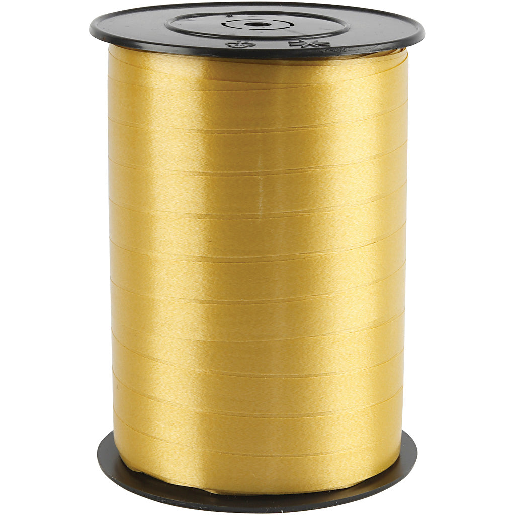 Creativ company cadeaulint, b: 10 mm, glossy, goud, 250 m 1 rol