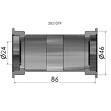 Elvedes trapas adapter Press Fit BB386 Shimano 24mm