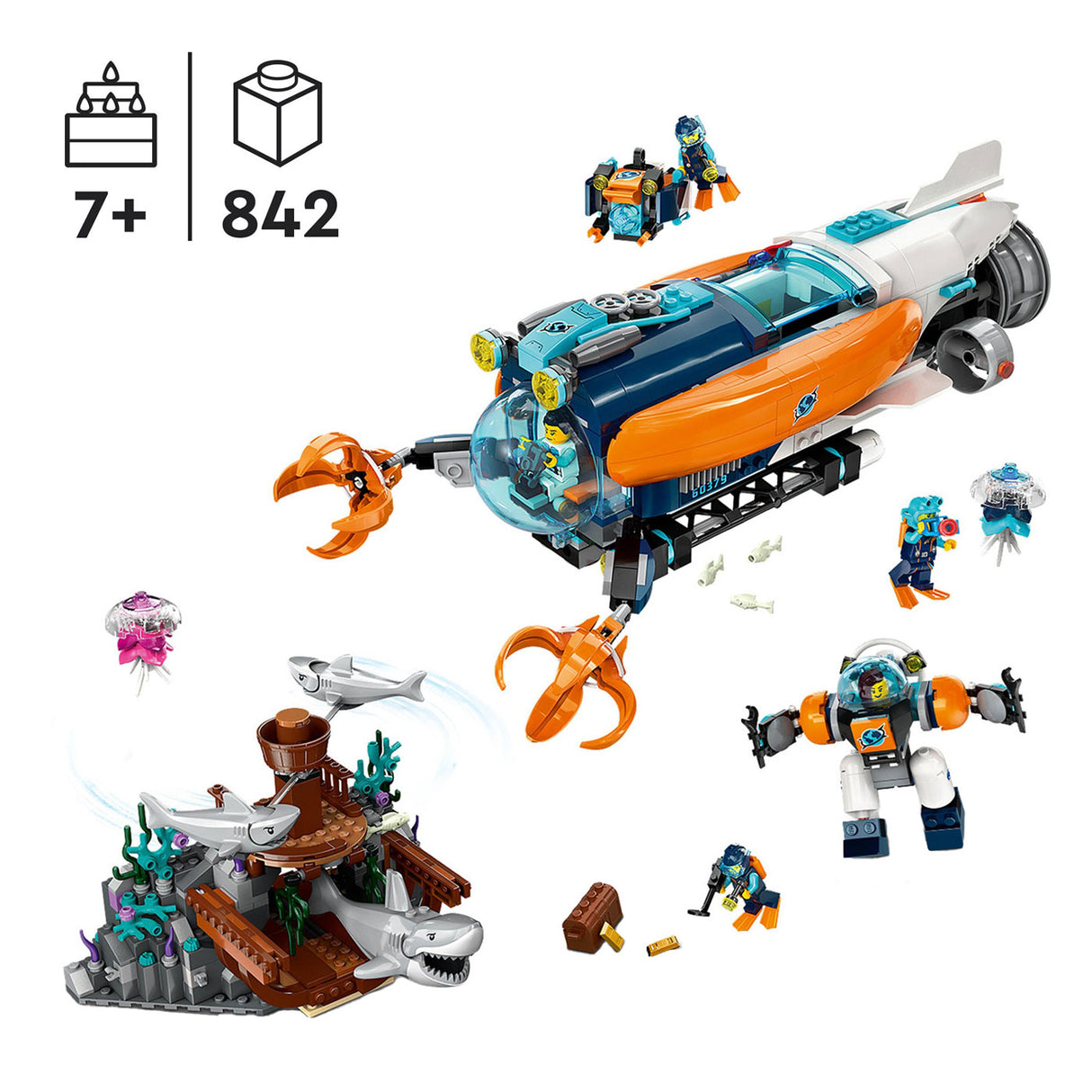 Lego LEGO City 60379 Duikboot Voor Diepzeeonderzoek