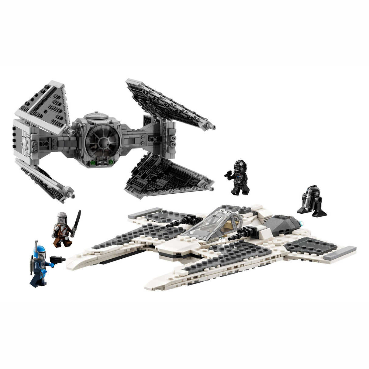 Lego star wars 75348 mandalorian fang fighter vs. tie interceptor set