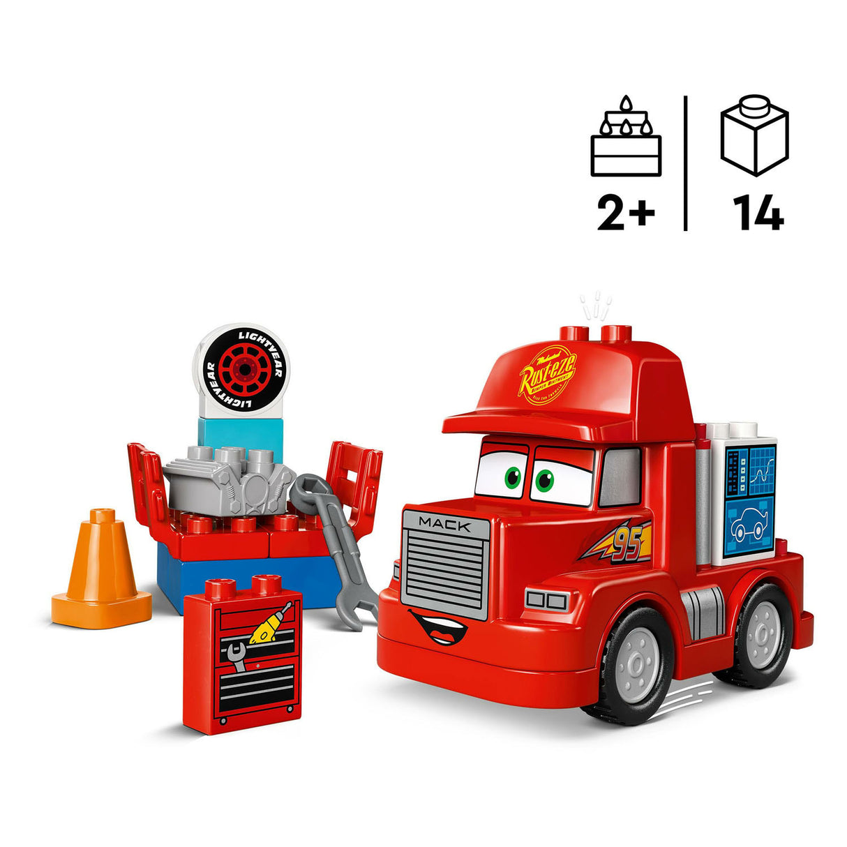 Lego duplo 10417 mack bij de race