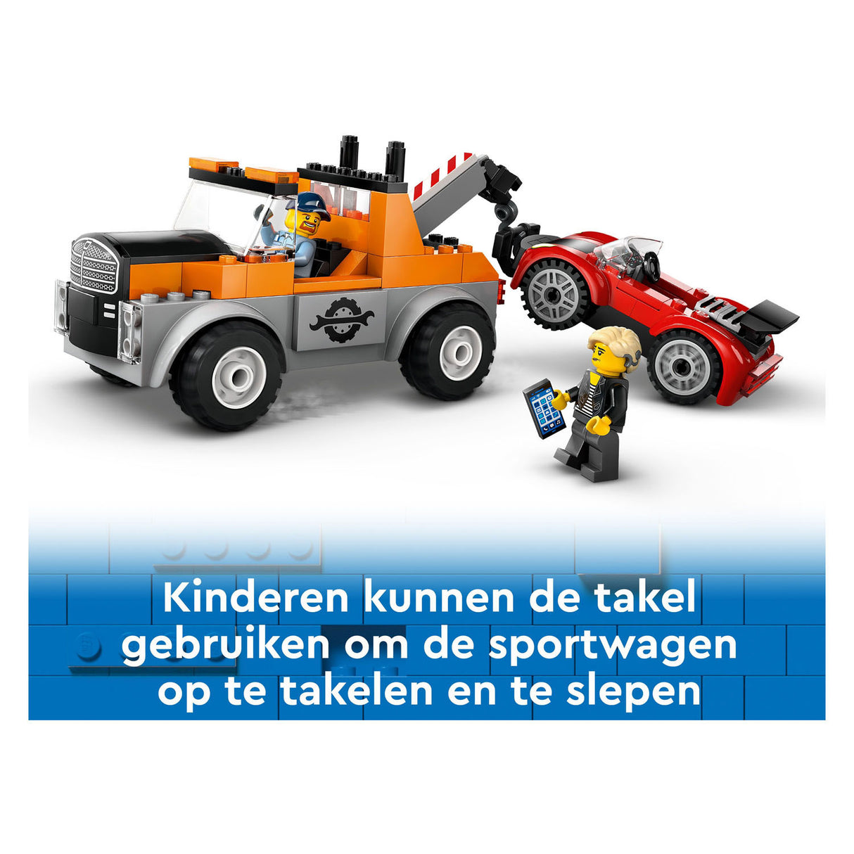 Lego city 60435 sleepwagen en sportautoreparatie
