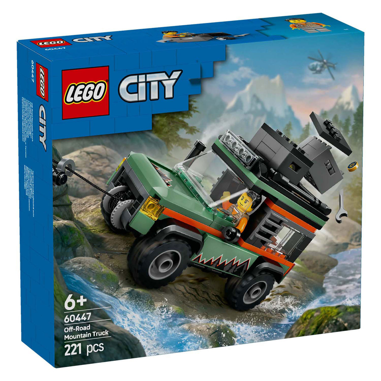 Lego city 60447 4x4 terreinwagen voor in de bergen