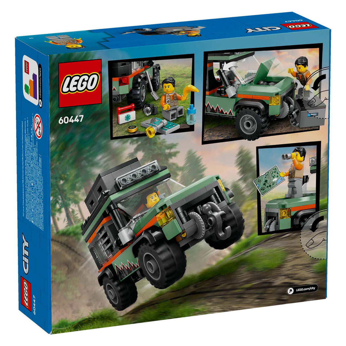 Lego city 60447 4x4 terreinwagen voor in de bergen