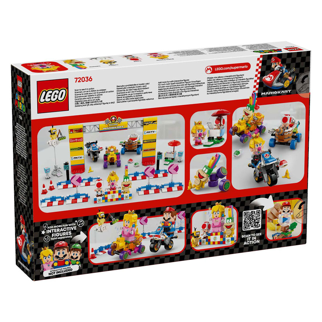 Lego super mario 72036 mario kart baby peach en grand prix set