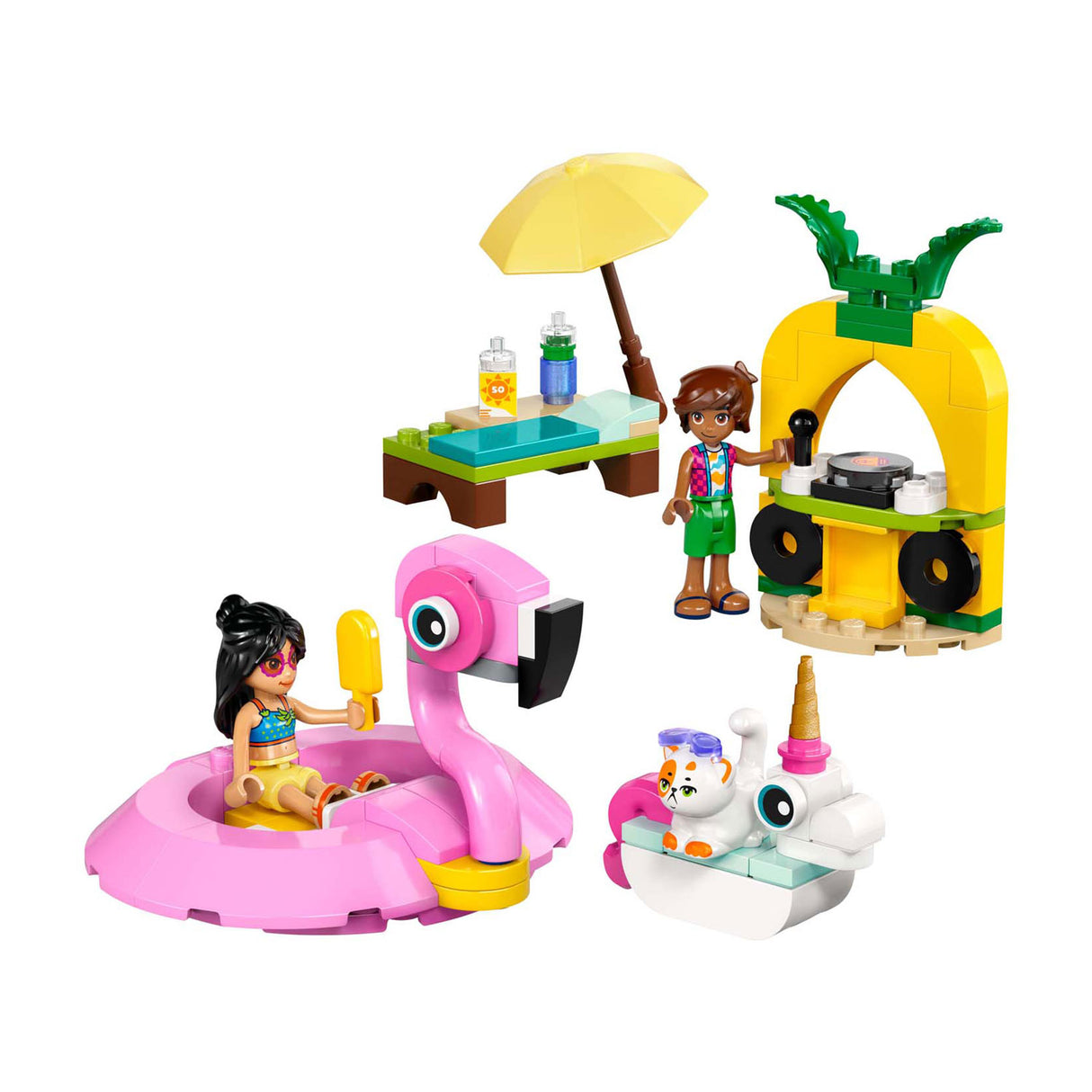 Lego classic 42658 zwembadfeestje met flamingo en eenhoorn
